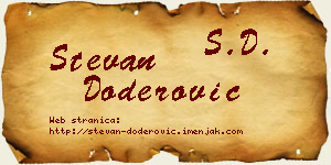 Stevan Doderović vizit kartica